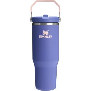 STANLEY IceFlow 2.0 Flip Straw Tumbler with Handle 14 oz | Twist On Lid and Flip Up Straw | Leakproof Water Bottle | Insulated Stainless Steel | BPA-Free | Ash(Exclusive Lupine)