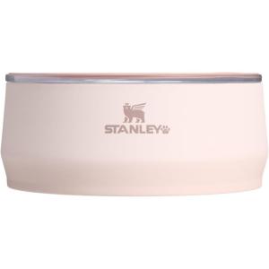 STANLEY Pet Bowl | 3-Cup (24 oz) Insulated Stainless Steel Dog & Cat Bowl | Splash-Resistant Lid | Dishwasher Safe | BPA-Free | Rose Quartz(Rose Quartz)