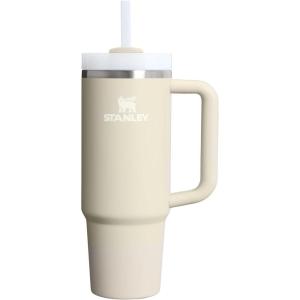 STANLEY Quencher H2.0 Tumbler with Handle and Straw 30 oz | Flowstate 3-Position Lid | Cup Holder Compatible for Travel | Insulated Stainless Steel Cup | BPA-Free | Sahara Plume(Toasted Almond)