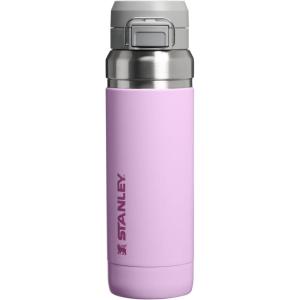 STANLEY Quick Flip GO Water Bottle 36 oz | Push Button Lid | Leakproof and Packable for Travel and Sports | Insulated Stainless Steel | BPA-Free | Soft Orchid