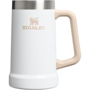 STANLEY Stay-Chill Beer Stein 24 oz | Heavy Duty Big Grip Handle | Beer Tumbler Drink Cup, Holds 2 Cans | Insulated Stainless Steel Party Mug | BPA-Free | Hammertone Frost