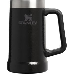 STANLEY Stay-Chill Beer Stein 24 oz | Heavy Duty Big Grip Handle | Beer Tumbler Drink Cup, Holds 2 Cans | Insulated Stainless Steel Party Mug | BPA-Free | Hammertone Black