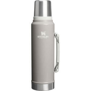 Stanley Classic Legendary Vacuum Bottle 1.1 qt | Wide Mouth with Leakproof Cup Lid | Keep Drinks Hot or Cold | Packable for Travel | Insulated Stainless Steel Thermos | BPA-Free | Hammertone Ash