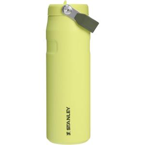 Stanley IceFlow Flip Straw 2.0 Water Bottle 24 OZ | Built-In Straw with Larger Opening | Lightweight & Leak-Resistant | Insulated Stainless Steel | BPA-Free | Blue Sky(Prickly Pear)