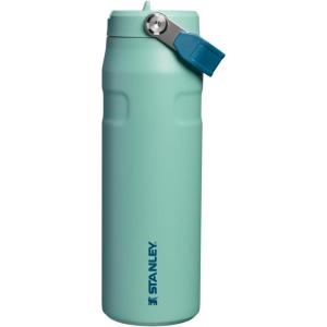 Stanley IceFlow Flip Straw 2.0 Water Bottle 24 OZ | Built-In Straw with Larger Opening | Lightweight & Leak-Resistant | Insulated Stainless Steel | BPA-Free | Blue Sky(Spring Green)