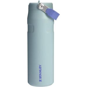 Stanley IceFlow Flip Straw 2.0 Water Bottle 24 OZ | Built-In Straw with Larger Opening | Lightweight & Leak-Resistant | Insulated Stainless Steel | BPA-Free | Blue Sky(Exclusive Blue Cactus)