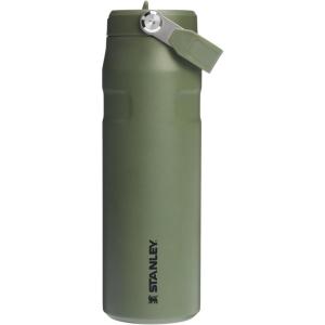 Stanley IceFlow Flip Straw 2.0 Water Bottle 24 OZ | Built-In Straw with Larger Opening | Lightweight & Leak-Resistant | Insulated Stainless Steel | BPA-Free | Blue Sky(Dried Pine)