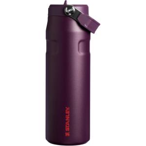 Stanley IceFlow Flip Straw 2.0 Water Bottle 24 OZ | Built-In Straw with Larger Opening | Lightweight & Leak-Resistant | Insulated Stainless Steel | BPA-Free | Blue Sky(Plum)