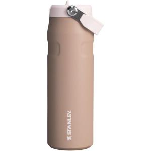 Stanley IceFlow Flip Straw 2.0 Water Bottle 24 OZ | Built-In Straw with Larger Opening | Lightweight & Leak-Resistant | Insulated Stainless Steel | BPA-Free | Blue Sky(Almond Rose)