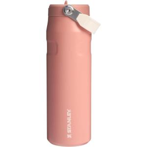 Stanley IceFlow Flip Straw 2.0 Water Bottle 24 OZ | Built-In Straw with Larger Opening | Lightweight & Leak-Resistant | Insulated Stainless Steel | BPA-Free | Blue Sky(Exclusive Sienna)