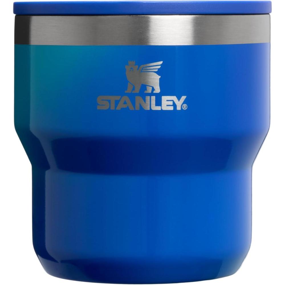 imageSTANLEY StayHot Stacking Camp Cup 10 oz Press In Drink Through Lid Cup for Coffee Tea and Drinks Insulated Stainless Steel Coffee Mug BPAFreeSea Glass Aura
