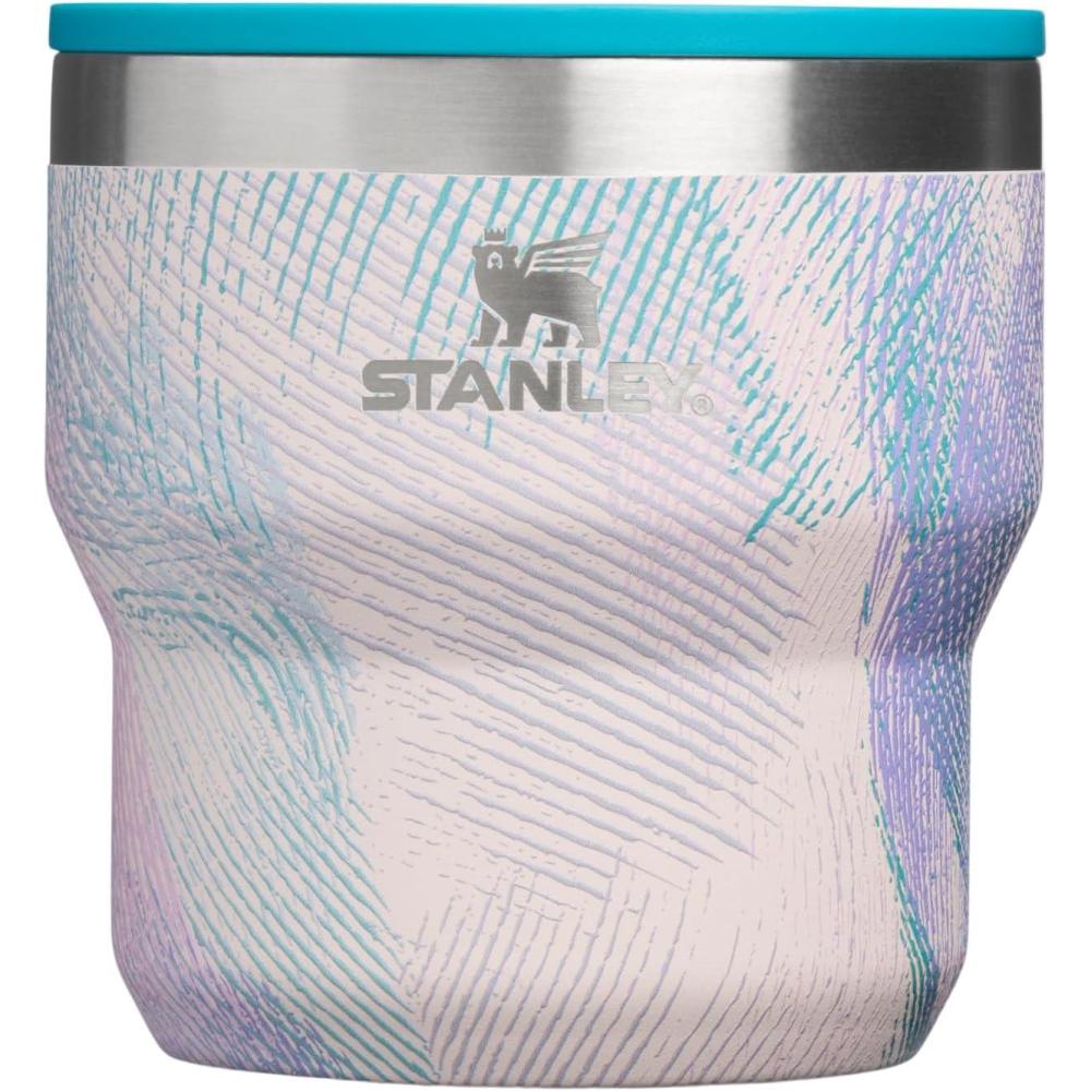 imageSTANLEY StayHot Stacking Camp Cup 10 oz Press In Drink Through Lid Cup for Coffee Tea and Drinks Insulated Stainless Steel Coffee Mug BPAFreeSea Glass Plume