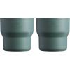 STANLEY Stay-Hot Stacking Camp Cup 10 oz | Press In Drink Through Lid | Cup for Coffee, Tea and Drinks | Insulated Stainless Steel Coffee Mug | BPA-Free(Shale (2-Pack))