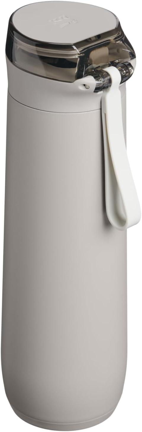 imageSTANLEY Flowstate Spring Bottle Leakproof Water Bottle with Carry Strap amp FlipTop Locking Lid Insulated Stainless Steel Fits Most Cup Holders BPAFree 20 oz Rose QuartzAsh