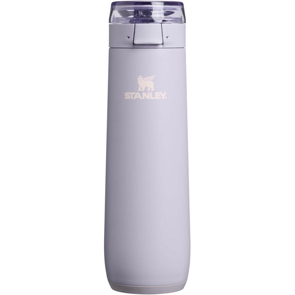 imageSTANLEY Flowstate Spring Bottle Leakproof Water Bottle with Carry Strap amp FlipTop Locking Lid Insulated Stainless Steel Fits Most Cup Holders BPAFree 20 oz Coastal TealPurple Dust