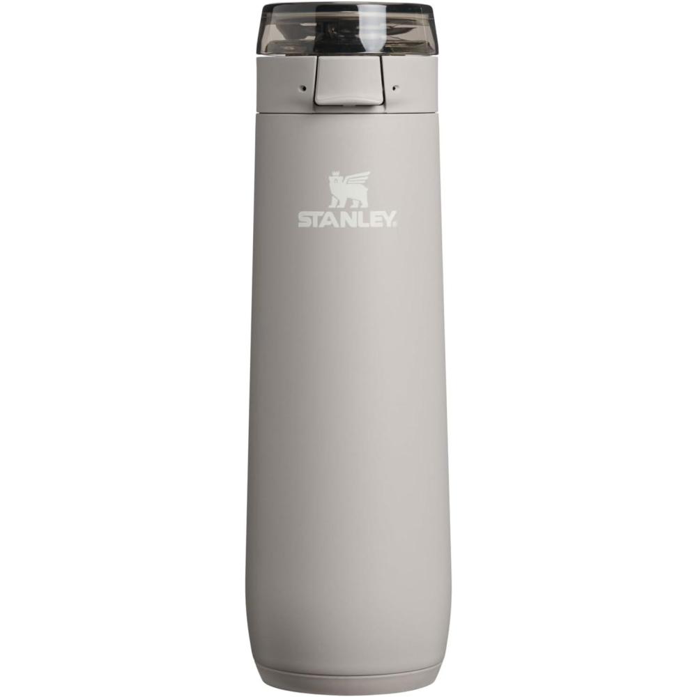 imageSTANLEY Flowstate Spring Bottle Leakproof Water Bottle with Carry Strap amp FlipTop Locking Lid Insulated Stainless Steel Fits Most Cup Holders BPAFree 20 oz Coastal TealAsh