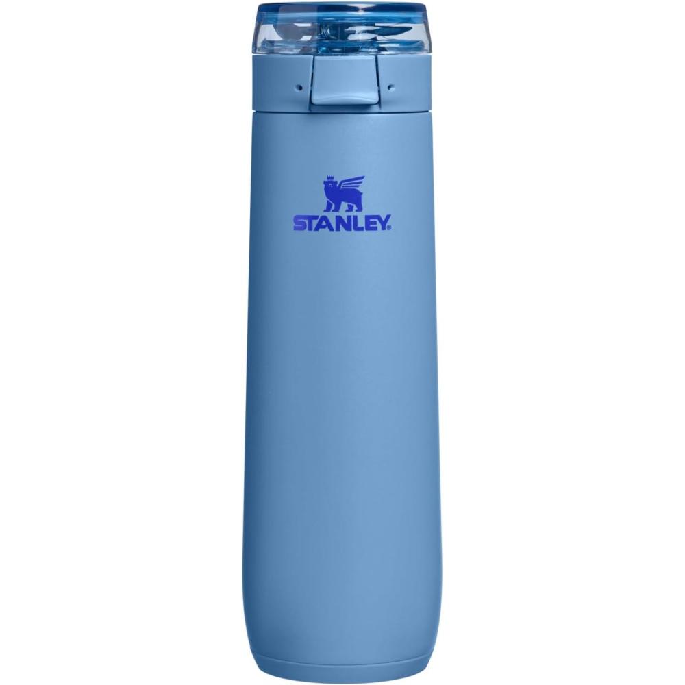 imageSTANLEY Flowstate Spring Bottle Leakproof Water Bottle with Carry Strap amp FlipTop Locking Lid Insulated Stainless Steel Fits Most Cup Holders BPAFree 20 oz Rose QuartzBlue Sky