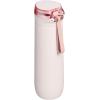 STANLEY Flowstate Spring Bottle | Leakproof Water Bottle with Carry Strap & Flip-Top Locking Lid | Insulated Stainless Steel | Fits Most Cup Holders | BPA-Free | 20 oz | Coastal Teal(Rose Quartz)