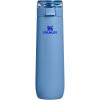 STANLEY Flowstate Spring Bottle | Leakproof Water Bottle with Carry Strap & Flip-Top Locking Lid | Insulated Stainless Steel | Fits Most Cup Holders | BPA-Free | 20 oz | Black 2.0(Blue Sky)