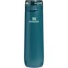 STANLEY Flowstate Spring Bottle | Leakproof Water Bottle with Carry Strap & Flip-Top Locking Lid | Insulated Stainless Steel | Fits Most Cup Holders | BPA-Free | 20 oz | Coastal Teal(Coastal Teal)