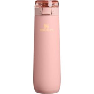 STANLEY Flowstate Spring Bottle | Leakproof Water Bottle with Carry Strap & Flip-Top Locking Lid | Insulated Stainless Steel | Fits Most Cup Holders | BPA-Free | 20 oz | Black 2.0(Peach Rose)