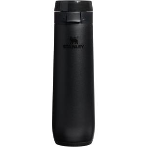 STANLEY Flowstate Spring Bottle | Leakproof Water Bottle with Carry Strap & Flip-Top Locking Lid | Insulated Stainless Steel | Fits Most Cup Holders | BPA-Free | 20 oz | Coastal Teal(Black 2.0)