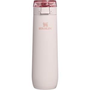 STANLEY Flowstate Spring Bottle | Leakproof Water Bottle with Carry Strap & Flip-Top Locking Lid | Insulated Stainless Steel | Fits Most Cup Holders | BPA-Free | 20 oz | Coastal Teal(Rose Quartz)