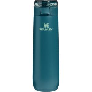 STANLEY Flowstate Spring Bottle | Leakproof Water Bottle with Carry Strap & Flip-Top Locking Lid | Insulated Stainless Steel | Fits Most Cup Holders | BPA-Free | 20 oz | Coastal Teal(Coastal Teal)