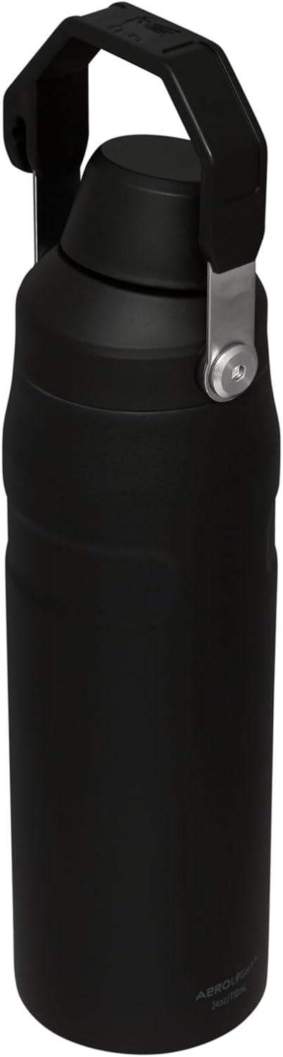 imageStanley IceFlow Fast Flow Water Bottle 24 oz Angled Spout Lid Lightweight and Leakproof for Travel and Sports Insulated Stainless Steel BPAFree Black 20
