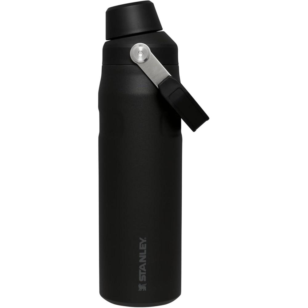 imageStanley IceFlow Fast Flow Water Bottle 24 oz  Angled Spout Lid  Lightweight and Leakproof for Travel and Sports  Insulated Stainless Steel  BPAFree  Black 20