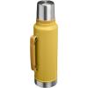 Stanley Classic Legendary Vacuum Bottle 1.5 qt | Wide Mouth with Leakproof Cup Lid | Keep Drinks Hot or Cold | Packable for Travel | Insulated Stainless Steel Thermos | BPA-Free | Dijon