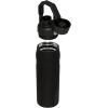 Stanley IceFlow Fast Flow Water Bottle 24 oz | Angled Spout Lid | Lightweight and Leakproof for Travel and Sports | Insulated Stainless Steel | BPA-Free | Black 2.0