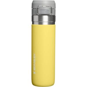 STANLEY Quick Flip GO Water Bottle 24 oz | Push Button Lid | Leakproof and Packable for Travel and Sports | Insulated Stainless Steel | BPA-Free | Daffodil