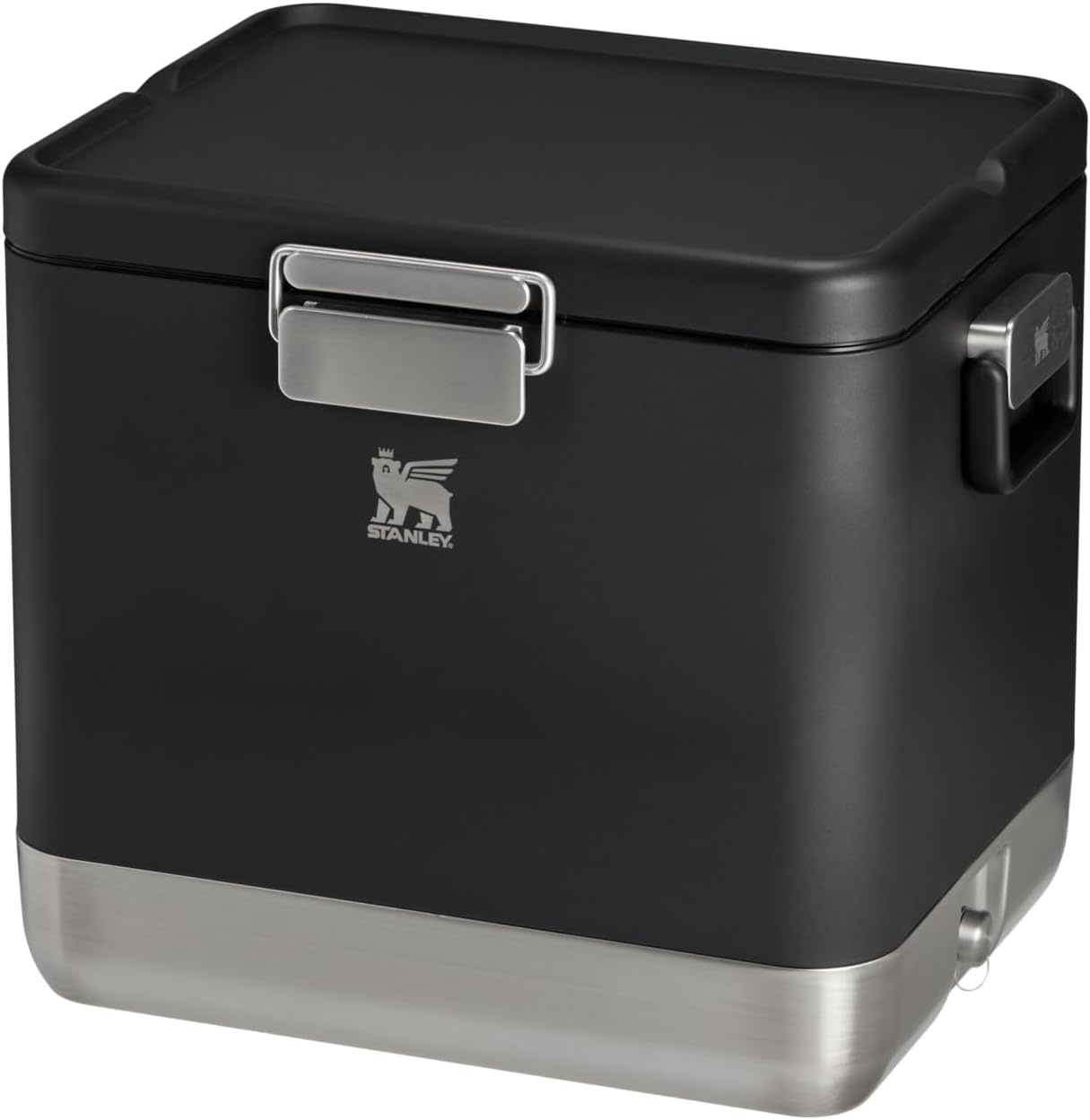 imageSTANLEY Lifted Spirits Stainless Steel Cooler Vacuum Insulated Hard Cooler Leakproof VaultSeal Latch Premium 188 Recycled Stainless Steel BPAFreeBlack
