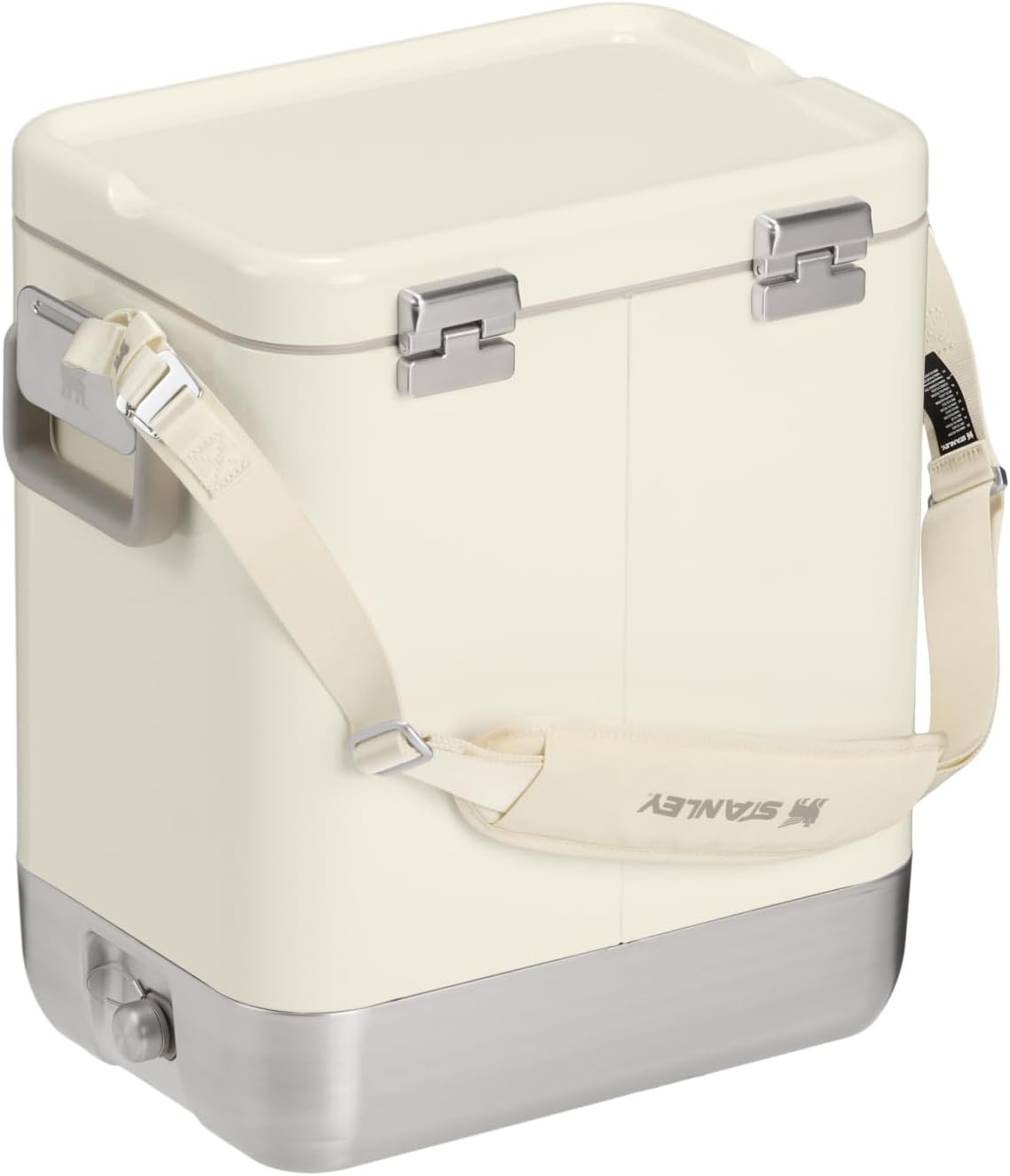 imageSTANLEY Lifted Spirits Stainless Steel Cooler Vacuum Insulated Hard Cooler Leakproof VaultSeal Latch Premium 188 Recycled Stainless Steel BPAFreeCream Gloss