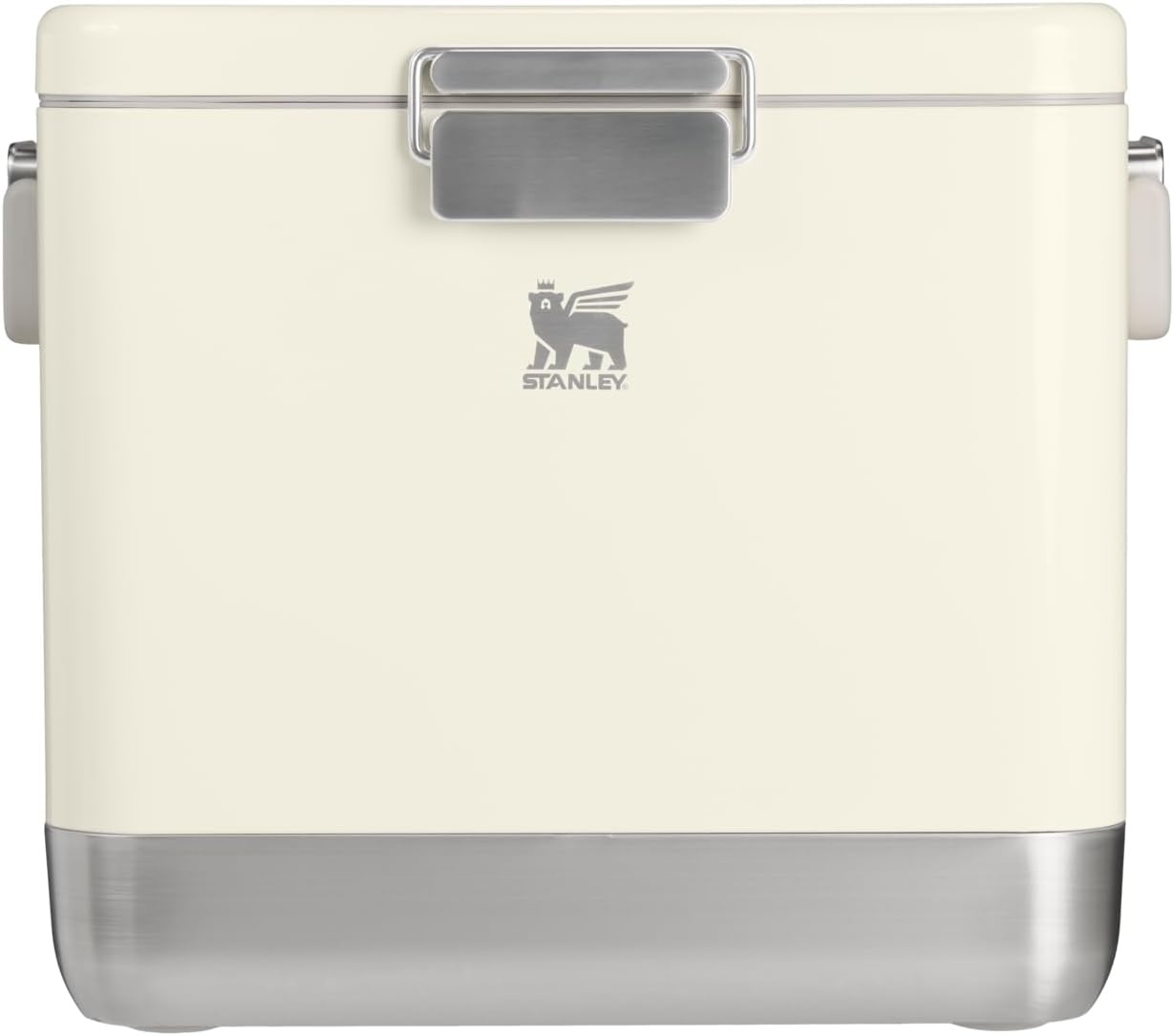 imageSTANLEY Lifted Spirits Stainless Steel Cooler Vacuum Insulated Hard Cooler Leakproof VaultSeal Latch Premium 188 Recycled Stainless Steel BPAFreeCream Gloss