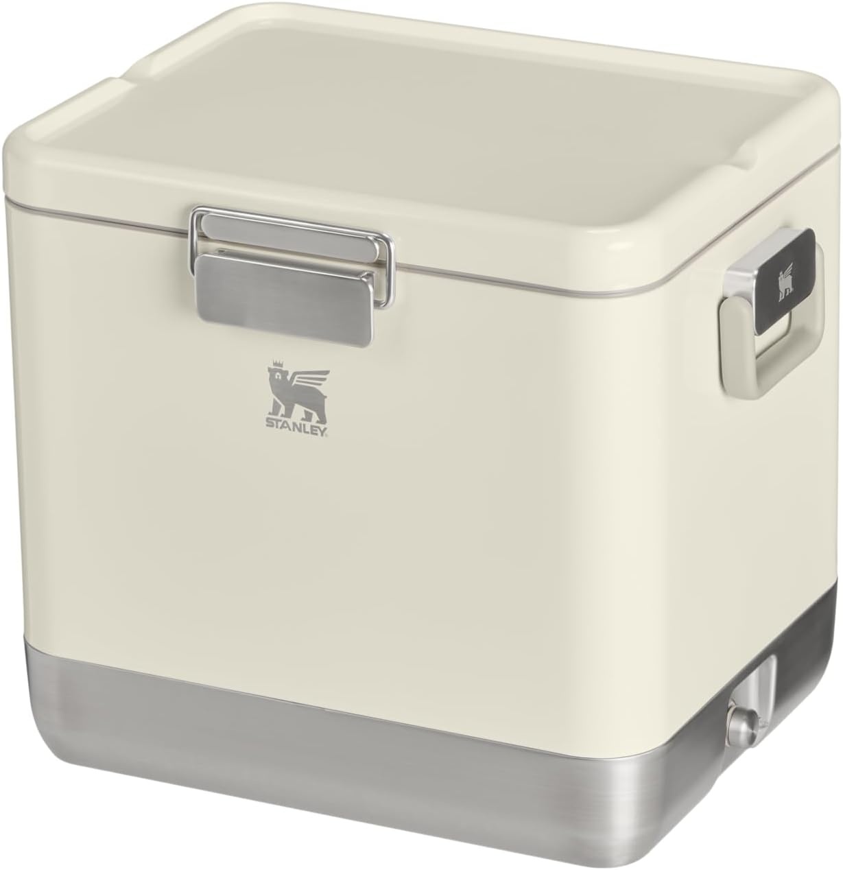 imageSTANLEY Lifted Spirits Stainless Steel Cooler Vacuum Insulated Hard Cooler Leakproof VaultSeal Latch Premium 188 Recycled Stainless Steel BPAFreeCream Gloss