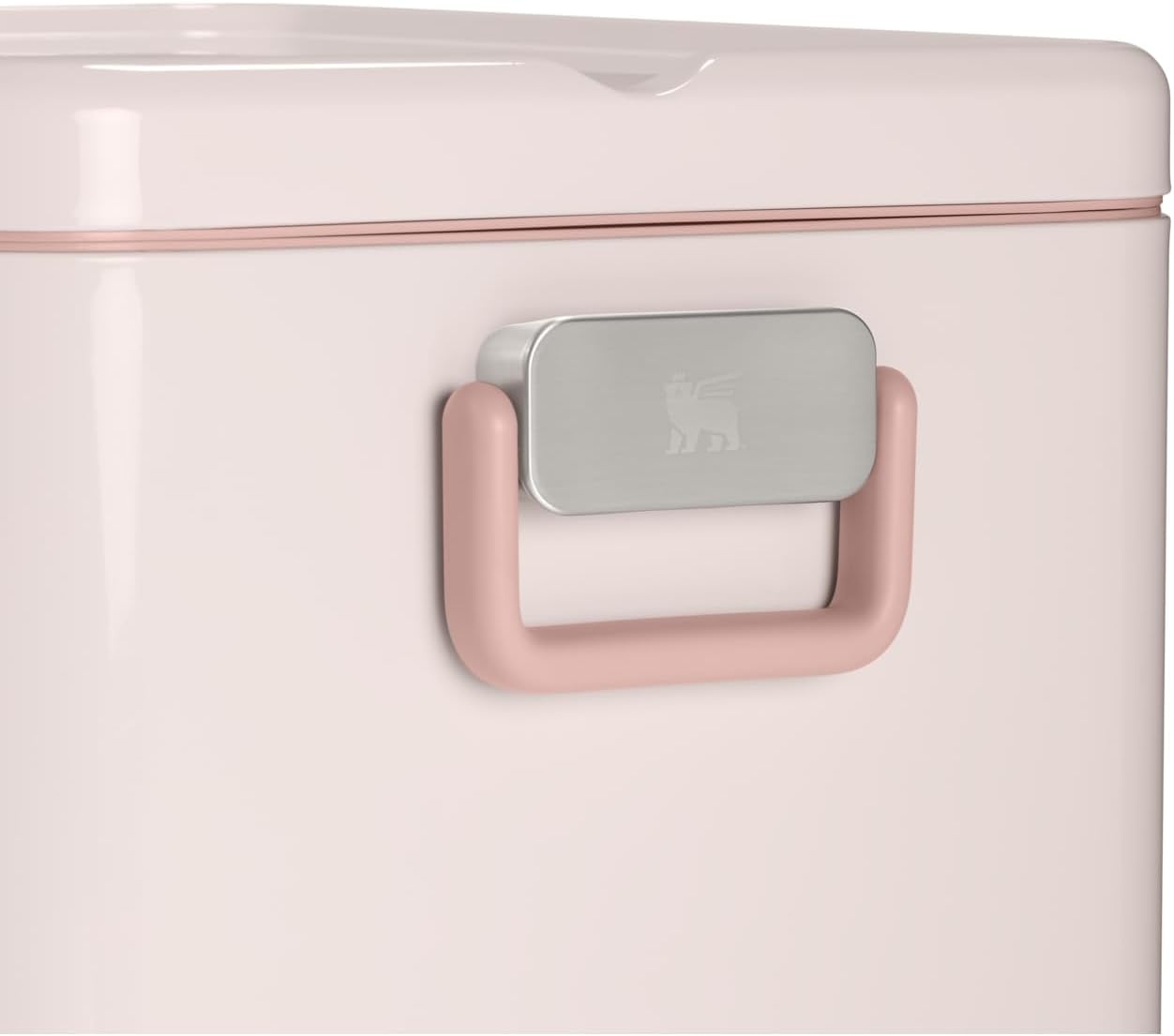 imageSTANLEY Lifted Spirits Stainless Steel Cooler Vacuum Insulated Hard Cooler Leakproof VaultSeal Latch Premium 188 Recycled Stainless Steel BPAFreeRose Quartz Gloss