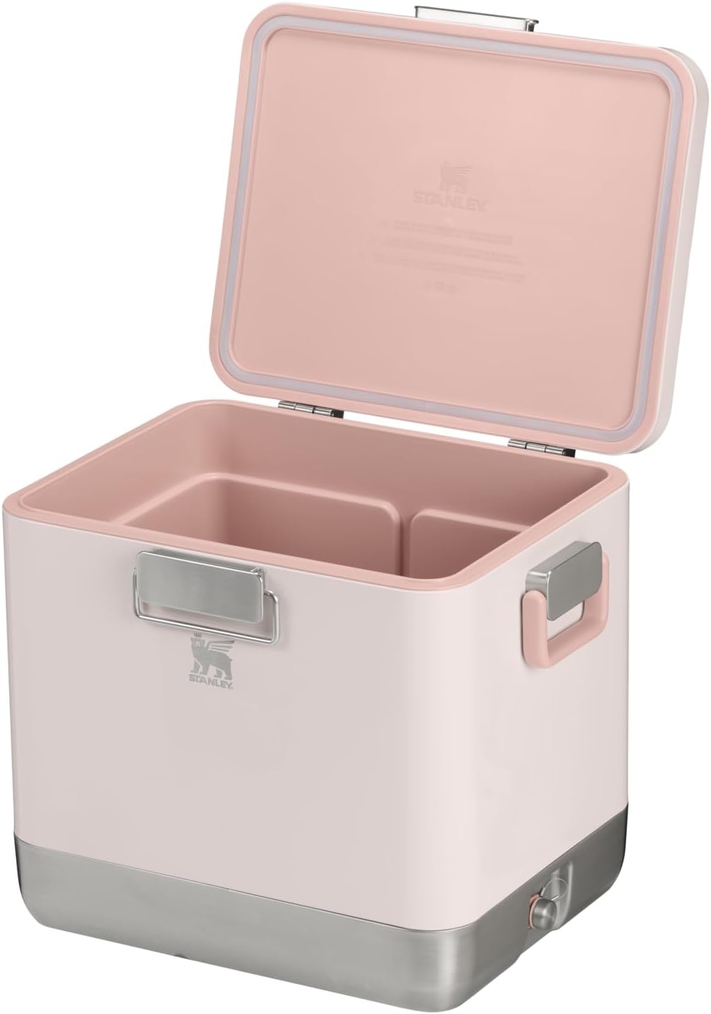 imageSTANLEY Lifted Spirits Stainless Steel Cooler Vacuum Insulated Hard Cooler Leakproof VaultSeal Latch Premium 188 Recycled Stainless Steel BPAFreeRose Quartz Gloss