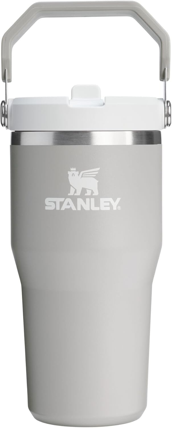 image:imageSTANLEY IceFlow 20 Flip Straw Tumbler with Handle 30 oz Twist On Lid and Flip Up Straw Leak Resistant Water Bottle Insulated Stainless Steel BPAFree Team Dark Green RedAsh