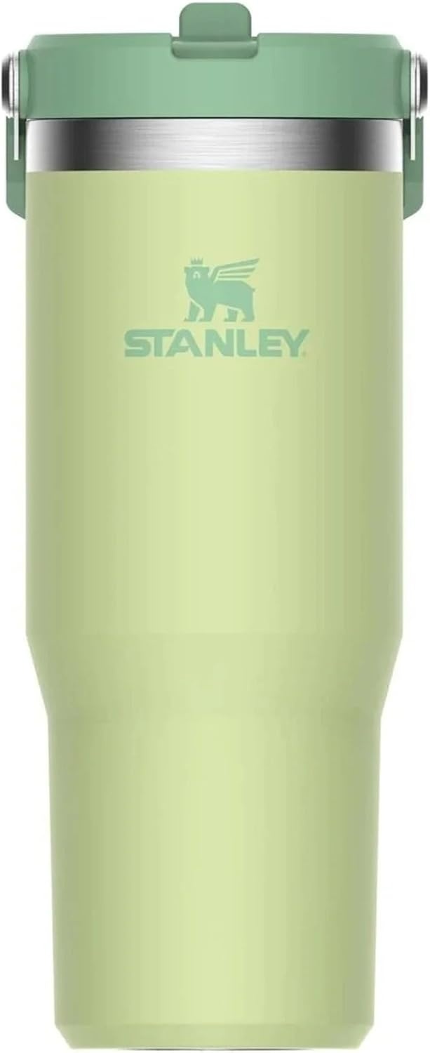 image:imageSTANLEY IceFlow 20 Flip Straw Tumbler with Handle 30 oz Twist On Lid and Flip Up Straw Leak Resistant Water Bottle Insulated Stainless Steel BPAFree Team Dark Green RedCitron