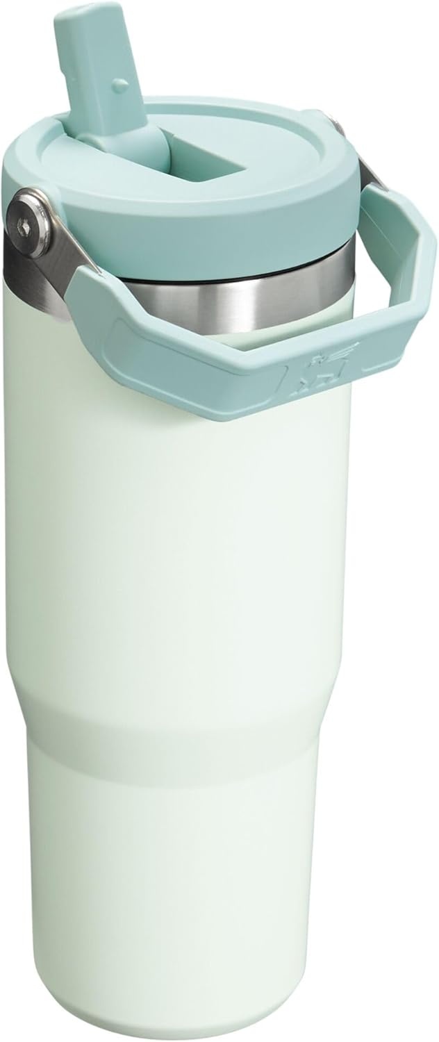image:imageSTANLEY IceFlow 20 Flip Straw Tumbler with Handle 30 oz Twist On Lid and Flip Up Straw Leak Resistant Water Bottle Insulated Stainless Steel BPAFree Team Dark Green RedMist