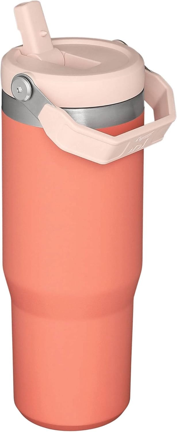 image:imageSTANLEY IceFlow 20 Flip Straw Tumbler with Handle 30 oz Twist On Lid and Flip Up Straw Leak Resistant Water Bottle Insulated Stainless Steel BPAFree Team Dark Green RedGrapefruit