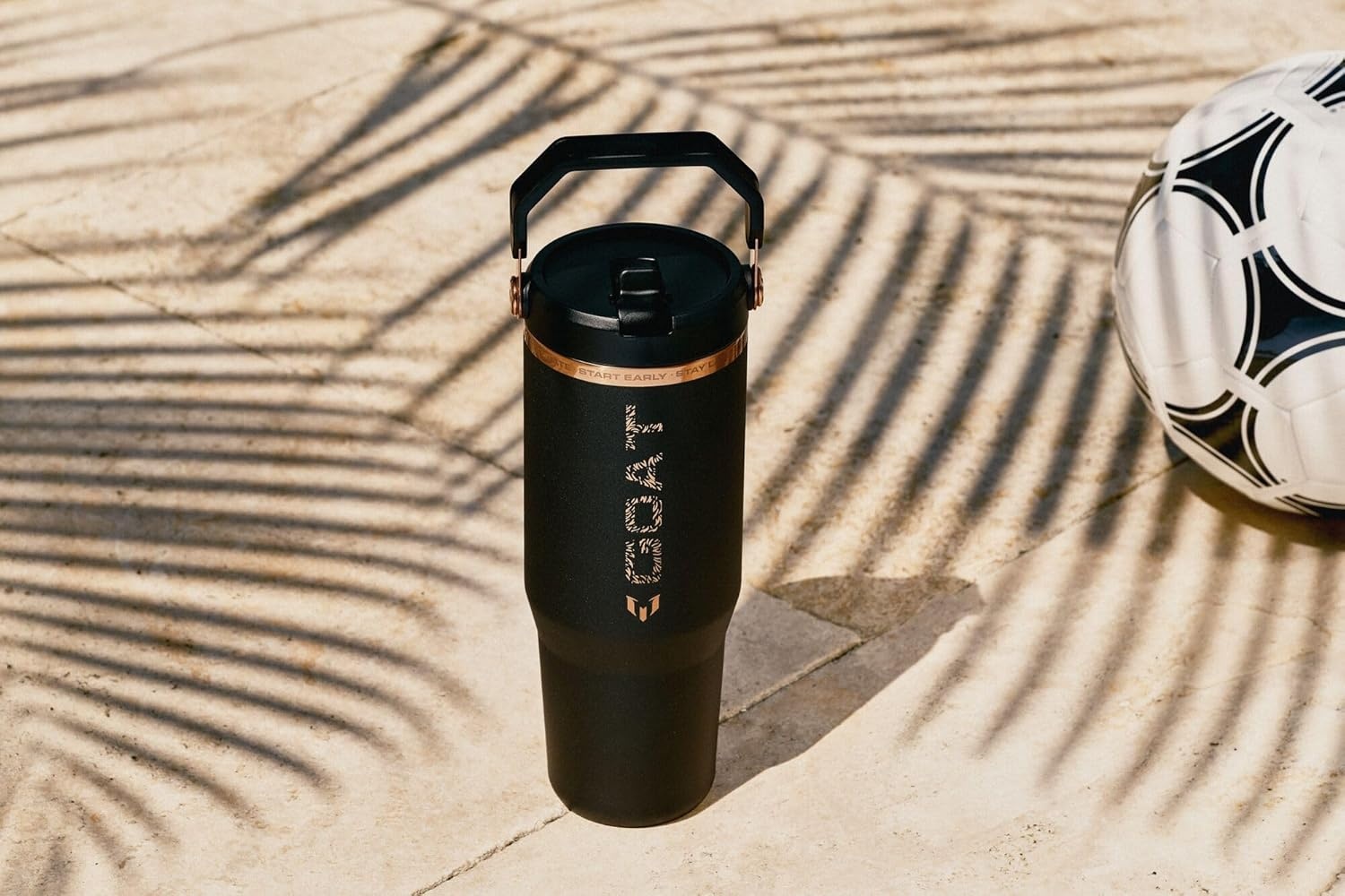 image:imageSTANLEY IceFlow 20 Flip Straw Tumbler with Handle 30 oz Twist On Lid and Flip Up Straw Leak Resistant Water Bottle Insulated Stainless Steel BPAFree Team Dark Green RedMessi Goat Black