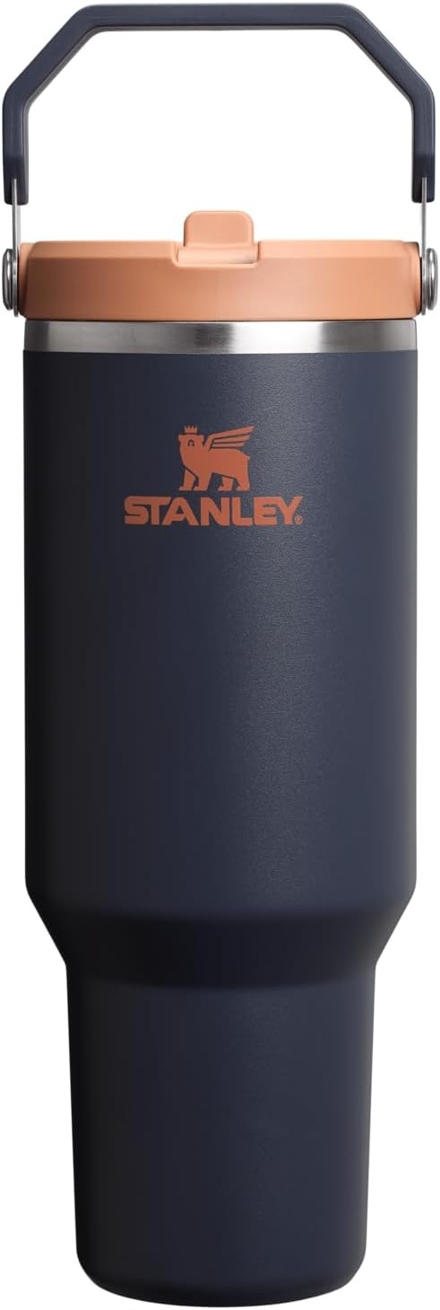 image:imageSTANLEY IceFlow 20 Flip Straw Tumbler with Handle 30 oz Twist On Lid and Flip Up Straw Leak Resistant Water Bottle Insulated Stainless Steel BPAFree Team Dark Green RedTwilight