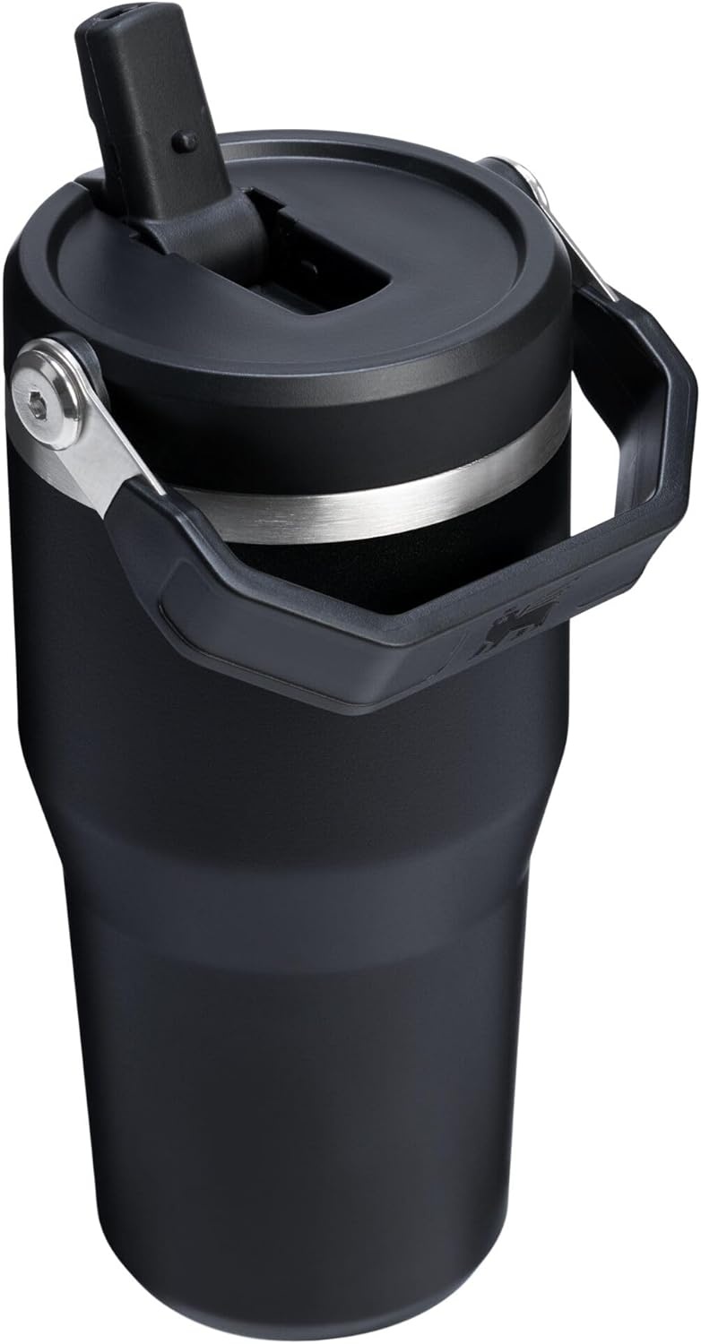 image:imageSTANLEY IceFlow 20 Flip Straw Tumbler with Handle 30 oz Twist On Lid and Flip Up Straw Leak Resistant Water Bottle Insulated Stainless Steel BPAFree Team Dark Green RedBlack 20