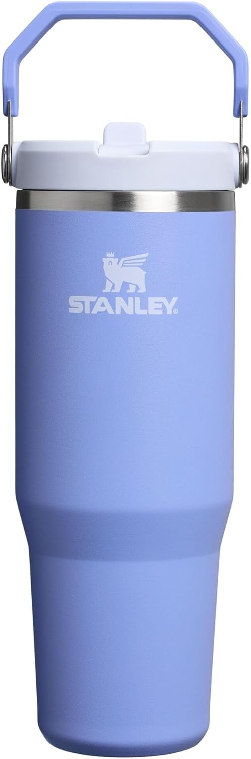 image:imageSTANLEY IceFlow 20 Flip Straw Tumbler with Handle 30 oz Twist On Lid and Flip Up Straw Leak Resistant Water Bottle Insulated Stainless Steel BPAFree Team Dark Green RedHydrangea