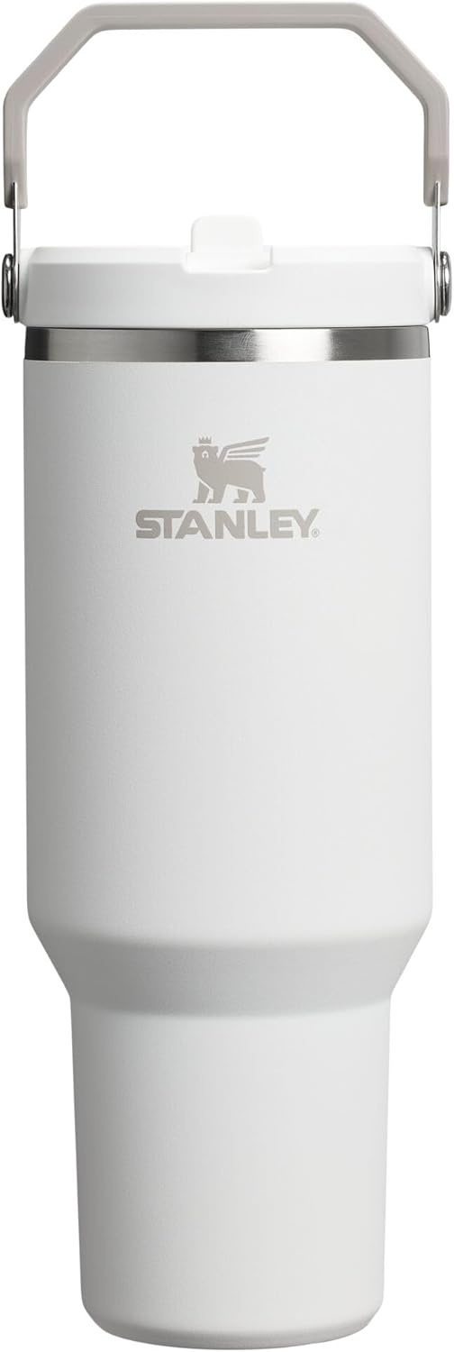 image:imageSTANLEY IceFlow 20 Flip Straw Tumbler with Handle 30 oz Twist On Lid and Flip Up Straw Leak Resistant Water Bottle Insulated Stainless Steel BPAFree Team Dark Green RedFrost