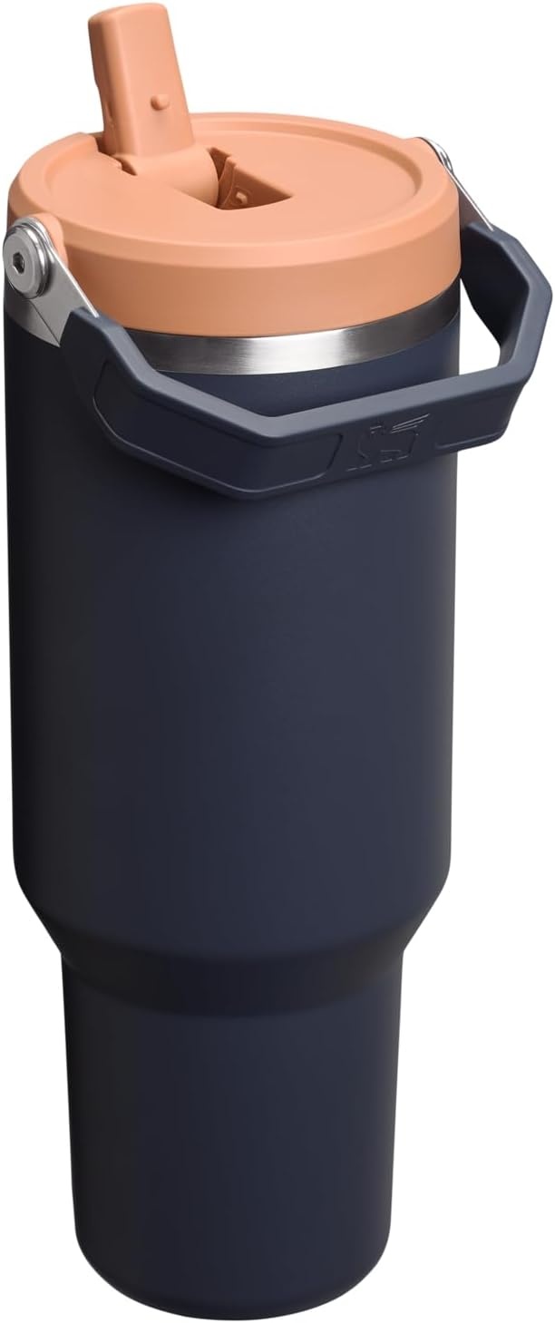 image:imageSTANLEY IceFlow 20 Flip Straw Tumbler with Handle 30 oz Twist On Lid and Flip Up Straw Leak Resistant Water Bottle Insulated Stainless Steel BPAFree Team Dark Green RedTwilight