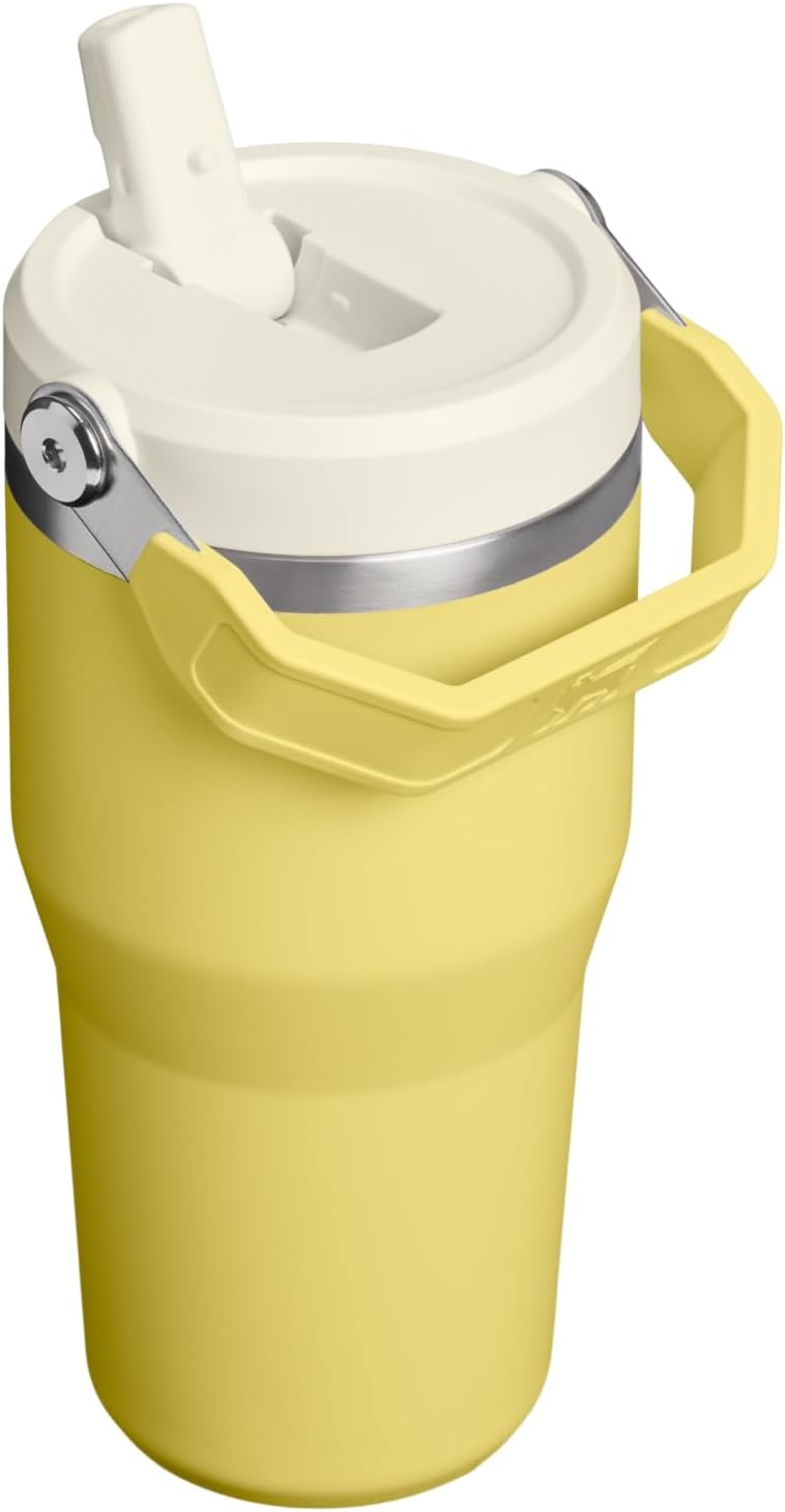 image:imageSTANLEY IceFlow 20 Flip Straw Tumbler with Handle 30 oz Twist On Lid and Flip Up Straw Leak Resistant Water Bottle Insulated Stainless Steel BPAFree Team Dark Green RedDaffodil